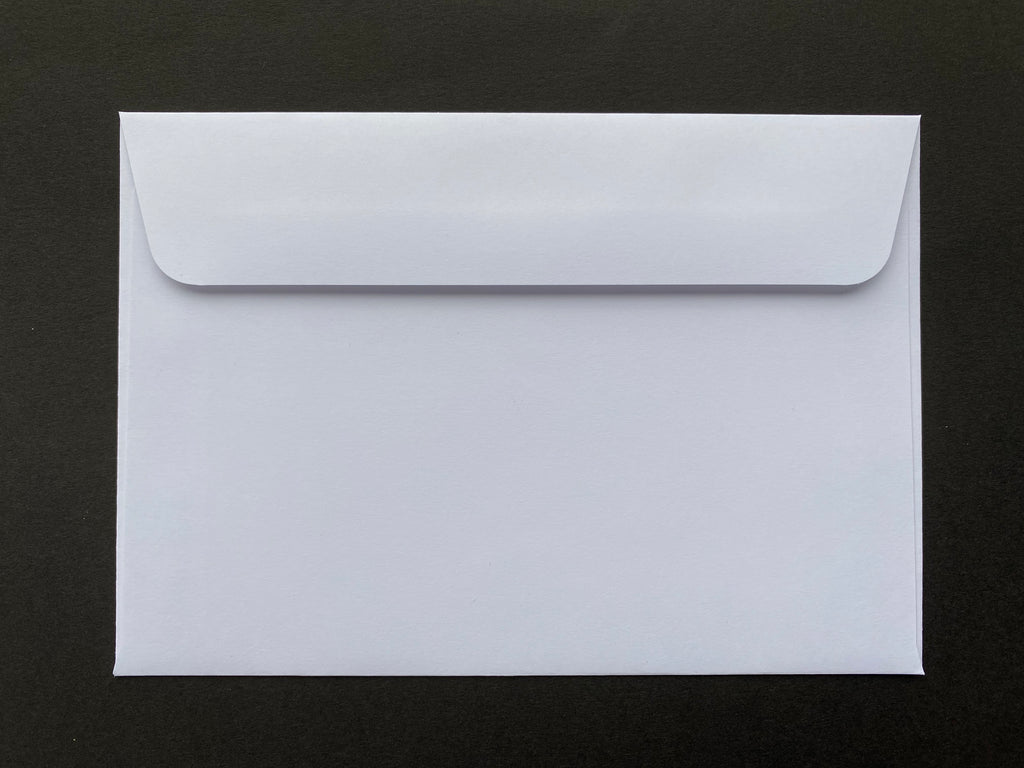 C6 white peel & seal envelopes