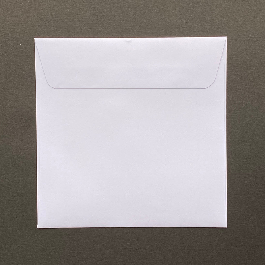 180mm square white envelope