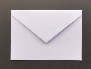 C6 white diamond flap envelopes